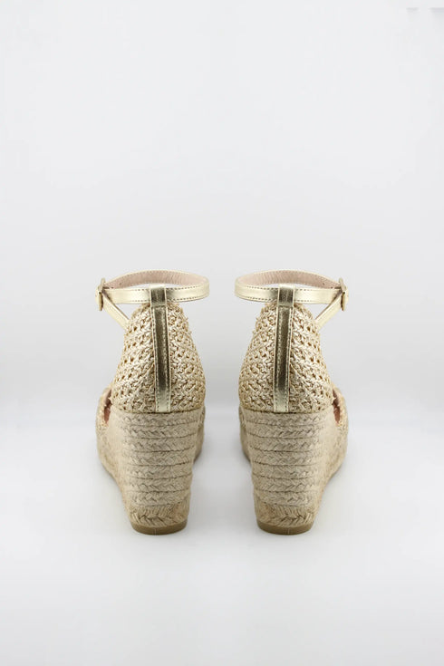 Gaimo Braided Ankle Strap Wedge Espadrilles